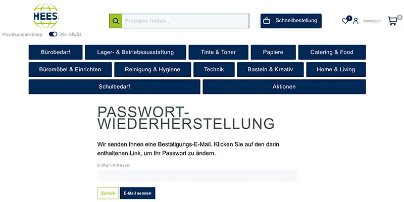 Passwort wiederherstellen