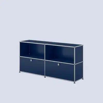 USM Sideboard blau mit 2 Klapptüren