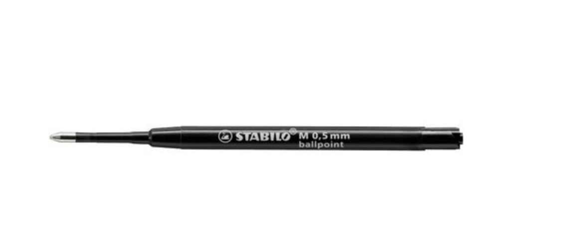 STABILO® Kugelschreibermine Ballpoint Refill dokumentenecht schwarz