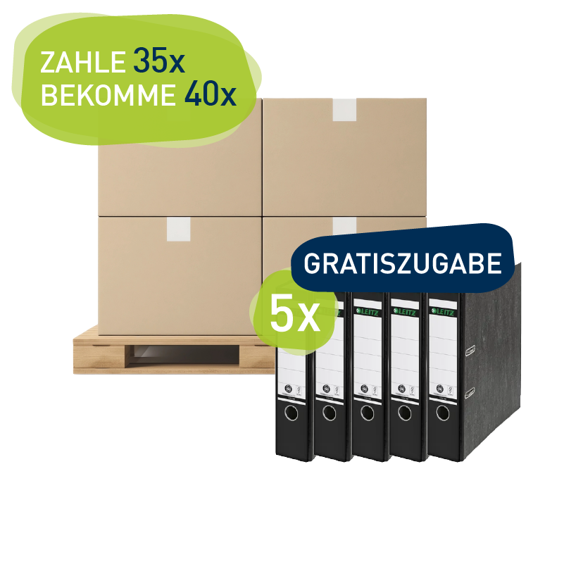 Leitz Ordner DIN A4 80mm schwarz - Sparset