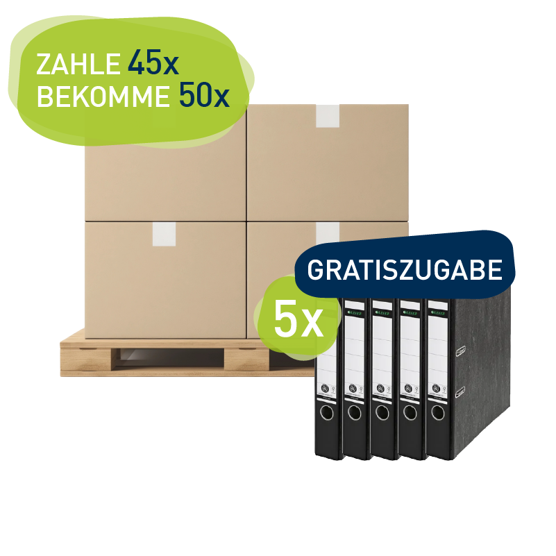 Leitz Ordner DIN A4 52mm schwarz - Sparset