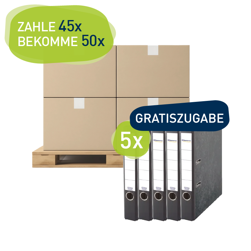 Soennecken Ordner DIN A4 50mm Pappe schwarz - Sparset