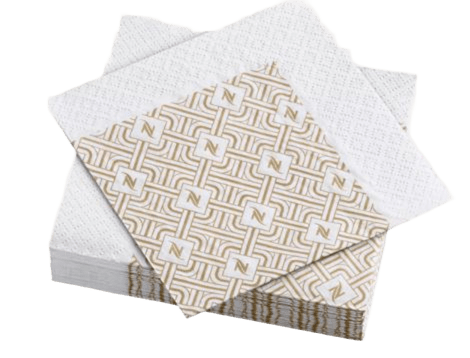 Nespresso Servietten (12 x 12 cm, 100 Stück)