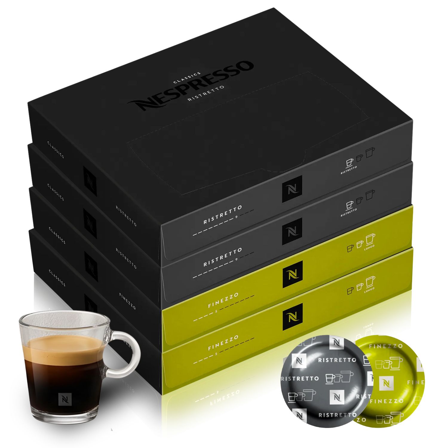 Nespresso Professional | Ristretto & Finezzo | Kapsel-Set mit 200 Kaffeekapseln
